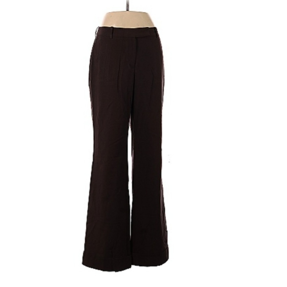 Ladies Brown dress slacks. Wide leg. Size 8 33" inseam